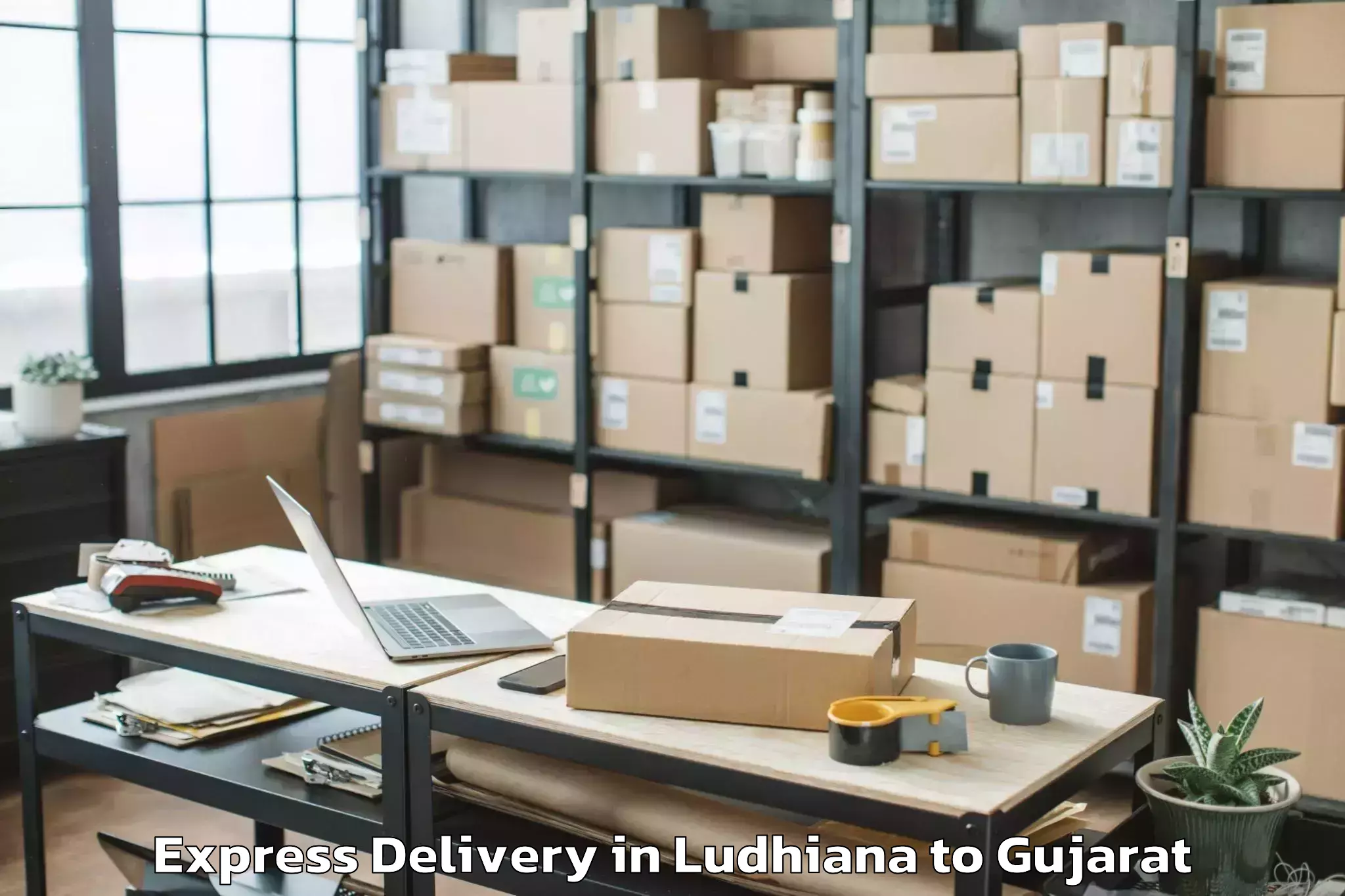 Get Ludhiana to Vaghodia Ina Express Delivery